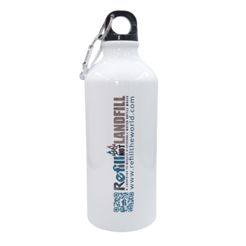 600ml Aluminium Water Bottle (white)